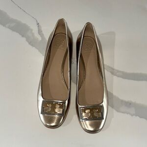 Tory Burch Gigi Gold low heels